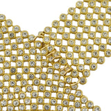 Maxbell Maxbell Bikini Sexy Crystal Rhinestone Metal Bra Vest Body Chain Club Party Gold