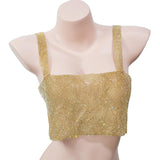 Maxbell Maxbell Bikini Sexy Crystal Rhinestone Metal Bra Vest Body Chain Club Party Gold