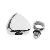 Maxbell 3pcs Both Side Glossy Heart Stainless Steel Keepsake DIY Engraved Pendants