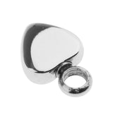 Maxbell 3pcs Both Side Glossy Heart Stainless Steel Keepsake DIY Engraved Pendants
