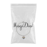 Maxbell Fashion Transgender LGBT Gay Pride Rainbow Flag Chain Link Bracelet Silver - Aladdin Shoppers
