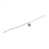 Maxbell Fashion Transgender LGBT Gay Pride Rainbow Flag Chain Link Bracelet Silver - Aladdin Shoppers