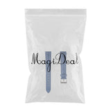 Maxbell Leather Watch Strap 12mm-20mm Wristband for Men Women 12mm Blue - Aladdin Shoppers
