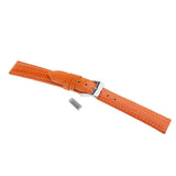 Maxbell Leather Watch Strap 12mm-20mm Wristband for Men Women 12mm Orange - Aladdin Shoppers