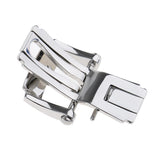 Stainless Steel Butterfly Deployment Clasp Watch Buckle For Leather Strap