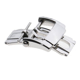 Stainless Steel Butterfly Deployment Clasp Watch Buckle For Leather Strap