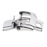 Stainless Steel Butterfly Deployment Clasp Watch Buckle For Leather Strap