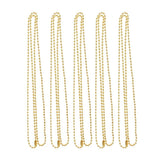Maxbell 5 Pieces Stainless Steel 2mm Ball Chain Necklace for Men Women Gold - Aladdin Shoppers