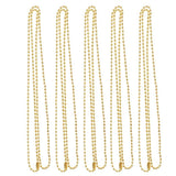 Maxbell 5 Pieces Stainless Steel 2mm Ball Chain Necklace for Men Women Gold - Aladdin Shoppers