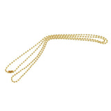 Maxbell 5 Pieces Stainless Steel 2mm Ball Chain Necklace for Men Women Gold - Aladdin Shoppers