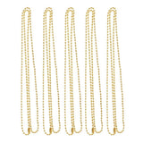 Maxbell 5 Pieces Stainless Steel 2mm Ball Chain Necklace for Men Women Gold - Aladdin Shoppers