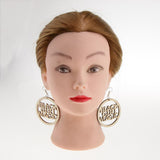 Maxbell Wood Girl Drop Dangle Earrings Lightweight Natural Ethnic Jewelry Burlywood - Aladdin Shoppers