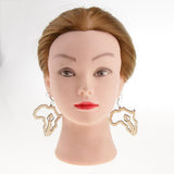 Maxbell Vintage Ethnic Natural Women wooden African Map Tribal Drop Earring Burlywod - Aladdin Shoppers