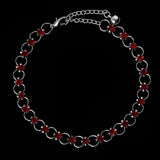 Maxbell 26.5cm Fashion Multi Color Bohemian Silver Plated Crystal Anklet Chain Red - Aladdin Shoppers