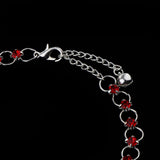 Maxbell 26.5cm Fashion Multi Color Bohemian Silver Plated Crystal Anklet Chain Red - Aladdin Shoppers