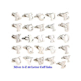 Maxbell Mens Brass Initial Cufflinks Letter Business Shirt Cuff Links Wedding Gift H - Aladdin Shoppers