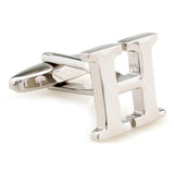 Maxbell Mens Brass Initial Cufflinks Letter Business Shirt Cuff Links Wedding Gift H - Aladdin Shoppers