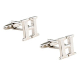 Maxbell Mens Brass Initial Cufflinks Letter Business Shirt Cuff Links Wedding Gift H - Aladdin Shoppers