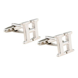 Maxbell Mens Brass Initial Cufflinks Letter Business Shirt Cuff Links Wedding Gift H - Aladdin Shoppers