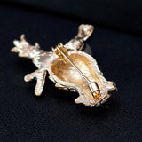 Rhinestone Bird Animal Collection Branch Pearl Bead Wedding Party Brooch Pin