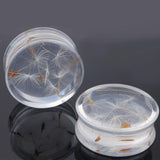 Maxbell 2pcs Dandelion Flower Ear Plug Acrylic Flesh Ear Plug Tunnel Expander 10mm - Aladdin Shoppers