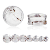 Maxbell 2pcs Dandelion Flower Ear Plug Acrylic Flesh Ear Plug Tunnel Expander 10mm - Aladdin Shoppers