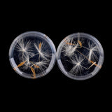 Maxbell 2pcs Dandelion Flower Ear Plug Acrylic Flesh Ear Plug Tunnel Expander 10mm - Aladdin Shoppers