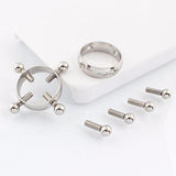 Maxbell 2 Pairs Non-piercing Stainless Steel Adjustable Screw Flower Nipple Shield
