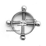 Maxbell 2 Pairs Non-piercing Stainless Steel Adjustable Screw Flower Nipple Shield