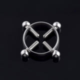 Maxbell 2 Pairs Non-piercing Stainless Steel Adjustable Screw Flower Nipple Shield