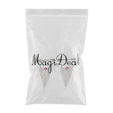 Maxbell 1 Pair Beads Tassle Nipple Ring Dangle Shield NippleRings Pink Crystal - Aladdin Shoppers