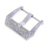 Maxbell 2pcs Stainless Steel Flower Carving Screw-in Buckle Watch Band Strap Clasps