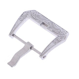 Maxbell 2pcs Stainless Steel Flower Carving Screw-in Buckle Watch Band Strap Clasps