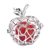 Maxbell Apple Natural Agate Cages Pendants Jewelry Making Essential Locket Pendants