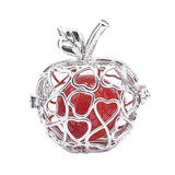 Maxbell Apple Natural Agate Cages Pendants Jewelry Making Essential Locket Pendants