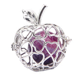 Maxbell Apple Natural Agate Cages Pendants Jewelry Making Essential Locket Pendants