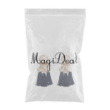Maxbell 2.56in Bohemian Multicolor Tassel Earrings Fringe Drop Earrings Navy - Aladdin Shoppers