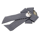 Maxbell Pre-tied Bowknot Brooch Fabric Bow Tie Men Wome British Badge Black Stripe - Aladdin Shoppers