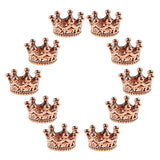 Maxbell 10 Pcs Mini Crown Charms Beads for Jewelry Findings Making 6 x11mm Rose Gold - Aladdin Shoppers