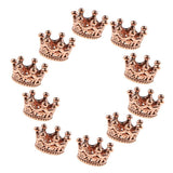 Maxbell 10 Pcs Mini Crown Charms Beads for Jewelry Findings Making 6 x11mm Rose Gold - Aladdin Shoppers