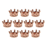 Maxbell 10 Pcs Mini Crown Charms Beads for Jewelry Findings Making 6 x11mm Rose Gold - Aladdin Shoppers