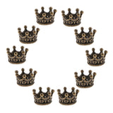 Maxbell Maxbell 10 Pcs Mini Crown Charms Beads for Jewelry Findings Making 6 x11mm Bronze