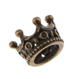 Maxbell 10 Pcs Mini Crown Charms Beads for Jewelry Findings Making 6 x11mm Bronze - Aladdin Shoppers