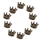 Maxbell 10 Pcs Mini Crown Charms Beads for Jewelry Findings Making 6 x11mm Bronze - Aladdin Shoppers