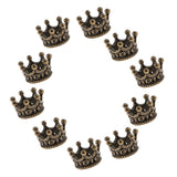 Maxbell 10 Pcs Mini Crown Charms Beads for Jewelry Findings Making 6 x11mm Bronze - Aladdin Shoppers