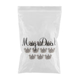 Maxbell 10 Pcs Mini Crown Charms Beads for Jewelry Findings Making 6 x11mm Silver Copper - Aladdin Shoppers