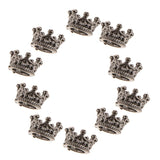 Maxbell 10 Pcs Mini Crown Charms Beads for Jewelry Findings Making 6 x11mm Silver Copper - Aladdin Shoppers