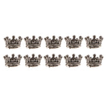 Maxbell 10 Pcs Mini Crown Charms Beads for Jewelry Findings Making 6 x11mm Silver Copper - Aladdin Shoppers