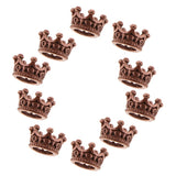 Maxbell 10 Pcs Mini Crown Charms Beads for Jewelry Findings Making 6 x11mm Red Copper - Aladdin Shoppers