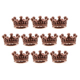 Maxbell 10 Pcs Mini Crown Charms Beads for Jewelry Findings Making 6 x11mm Red Copper - Aladdin Shoppers